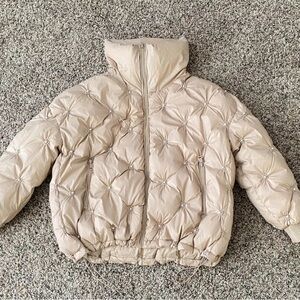 Women's Perla Embellished Zip-Front Puffer Jacket - Pearls